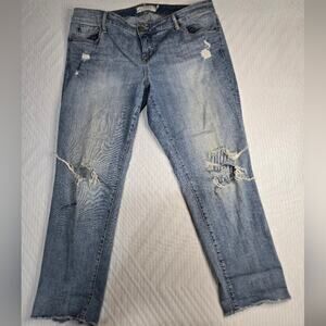 Torrid Boyfriend Straight Distressed Vintage Stretch Jeans Size 16 #239